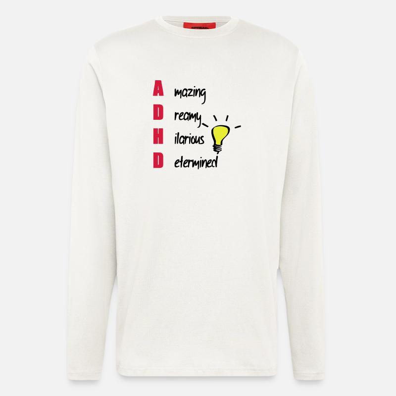 ADHD / ADHS Support Geschenk - Langarmshirt - made by SPREAD  - OFF WHITE