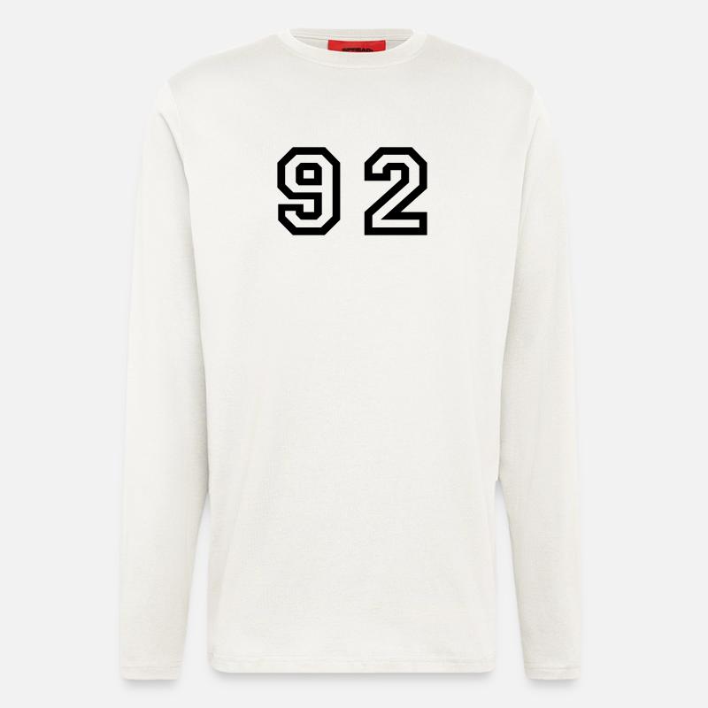 Number - 92 - Ninety Zwei - Langarmshirt - made by SPREAD  - OFF WHITE