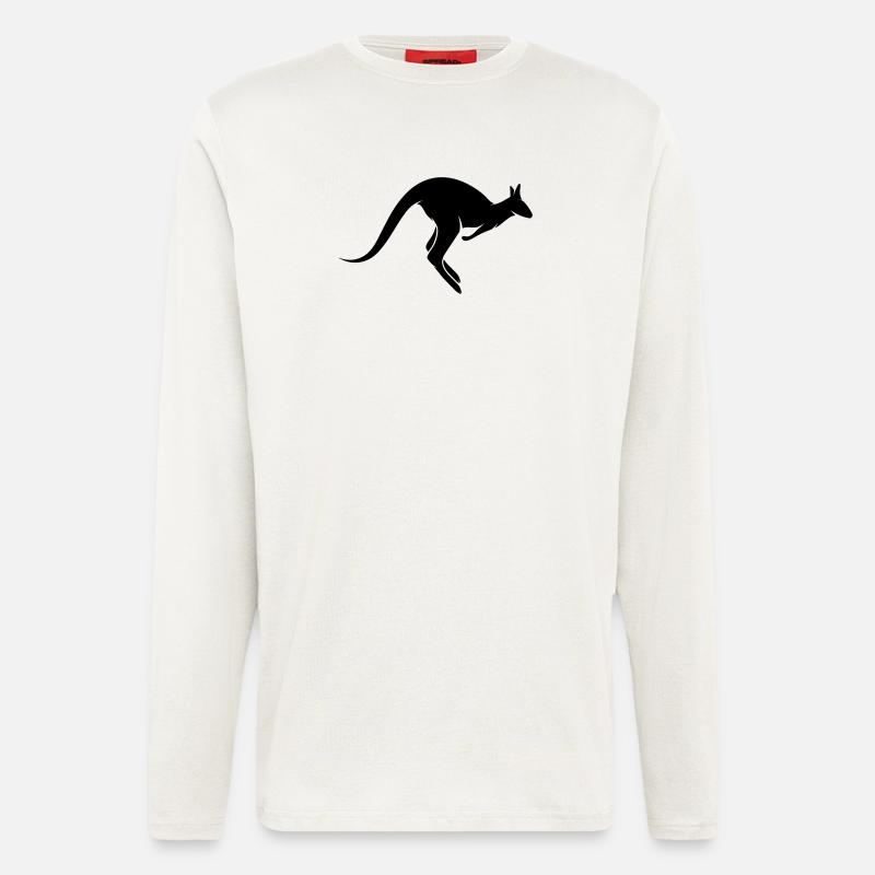 Ein hüpfendes Känguru - Langarmshirt - made by SPREAD  - OFF WHITE