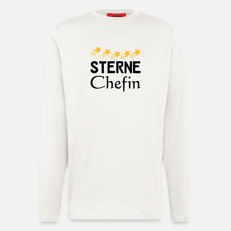 Sterne Chefin Geschenk - Langarmshirt - made by SPREAD  - OFF WHITE