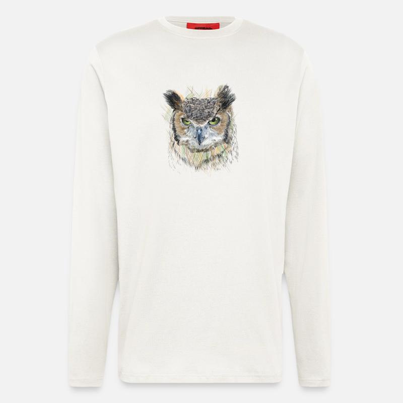 Eule - Langarmshirt - made by SPREAD  - OFF WHITE