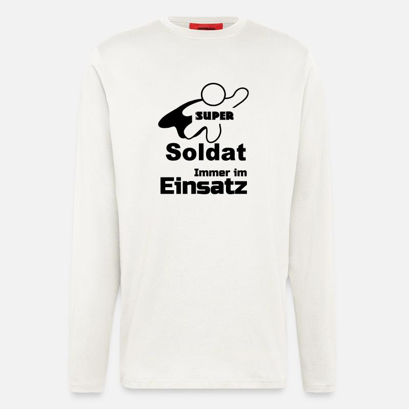 Super Soldat Geschenk - Langarmshirt - made by SPREAD  - OFF WHITE