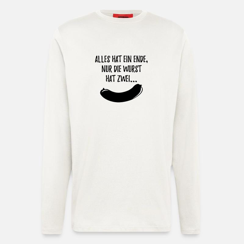 Alles Wurst schwarz - Langarmshirt - made by SPREAD  - OFF WHITE