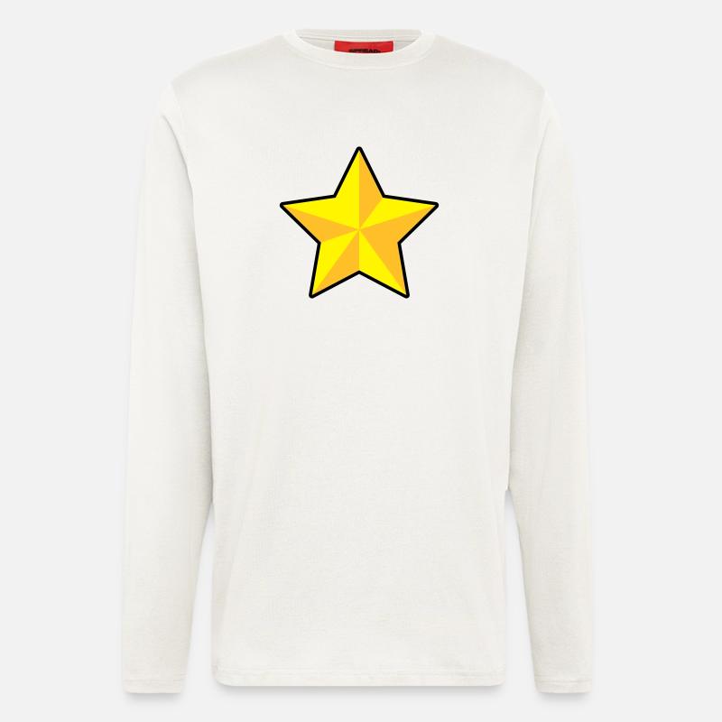3D Stern | 3D Star | Dimension - Longsleeve - made by SPREAD  - OFF WHITE
