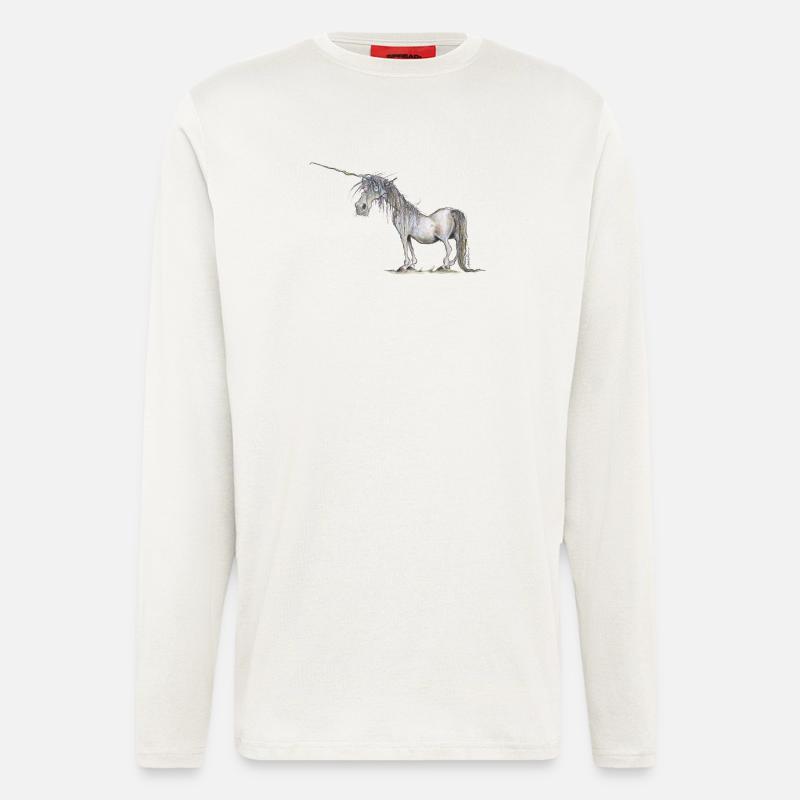 Das letzte Einhorn - Langarmshirt - made by SPREAD - OFF WHITE