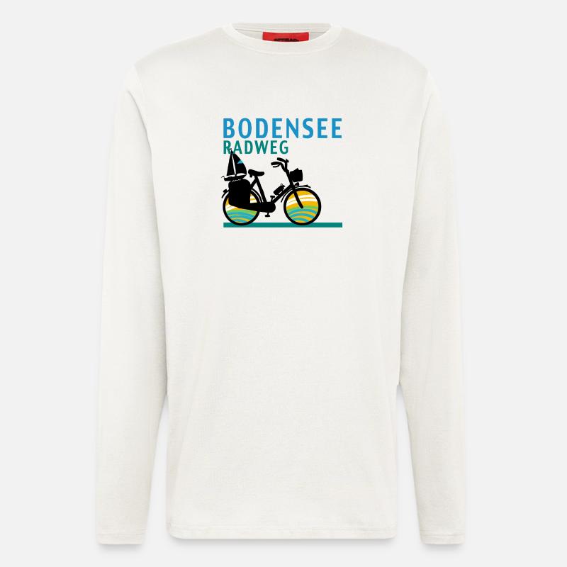Bodensee-Radweg - Langarmshirt - made by SPREAD  - OFF WHITE
