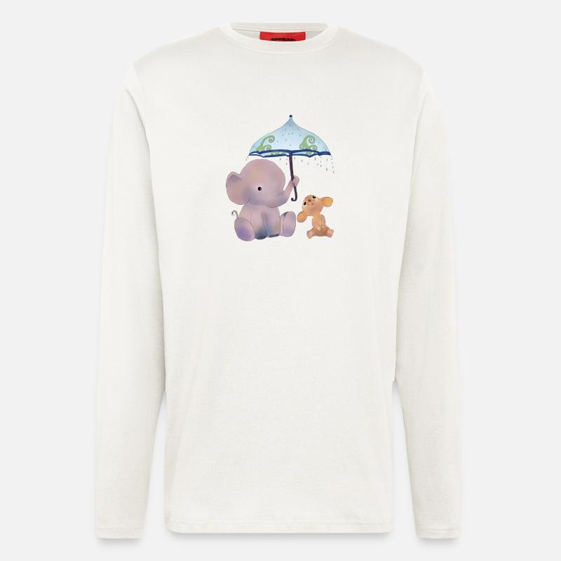 Maus und Elefant - Langarmshirt - made by SPREAD  - OFF WHITE