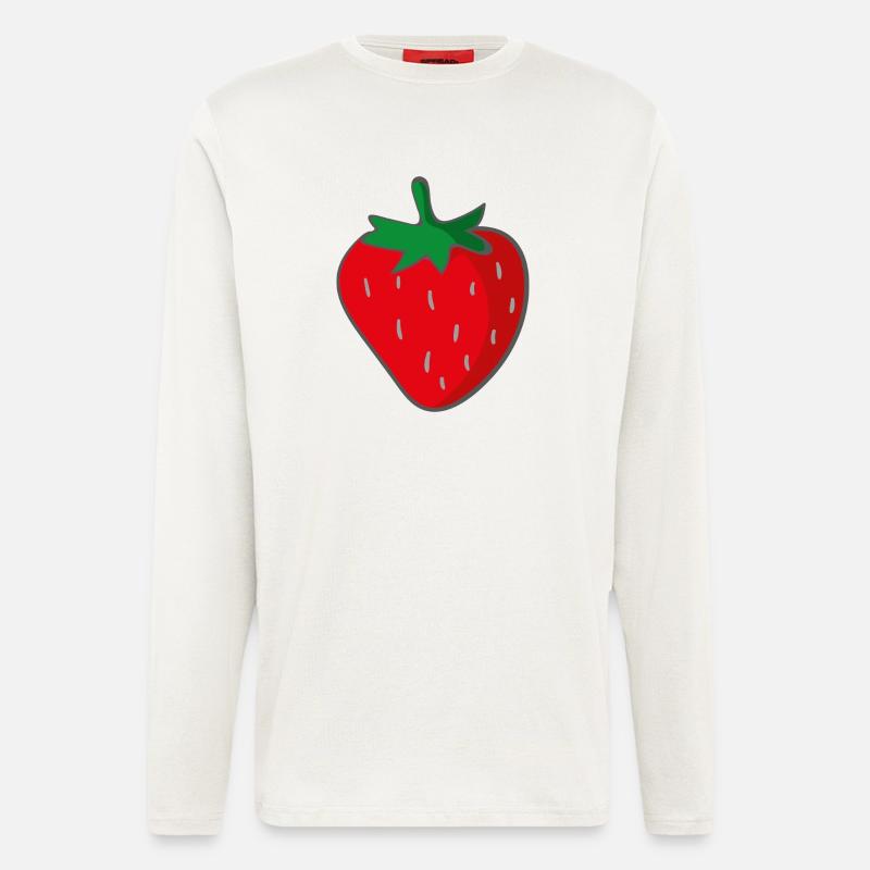 Erdbeere - Langarmshirt - made by SPREAD  - OFF WHITE