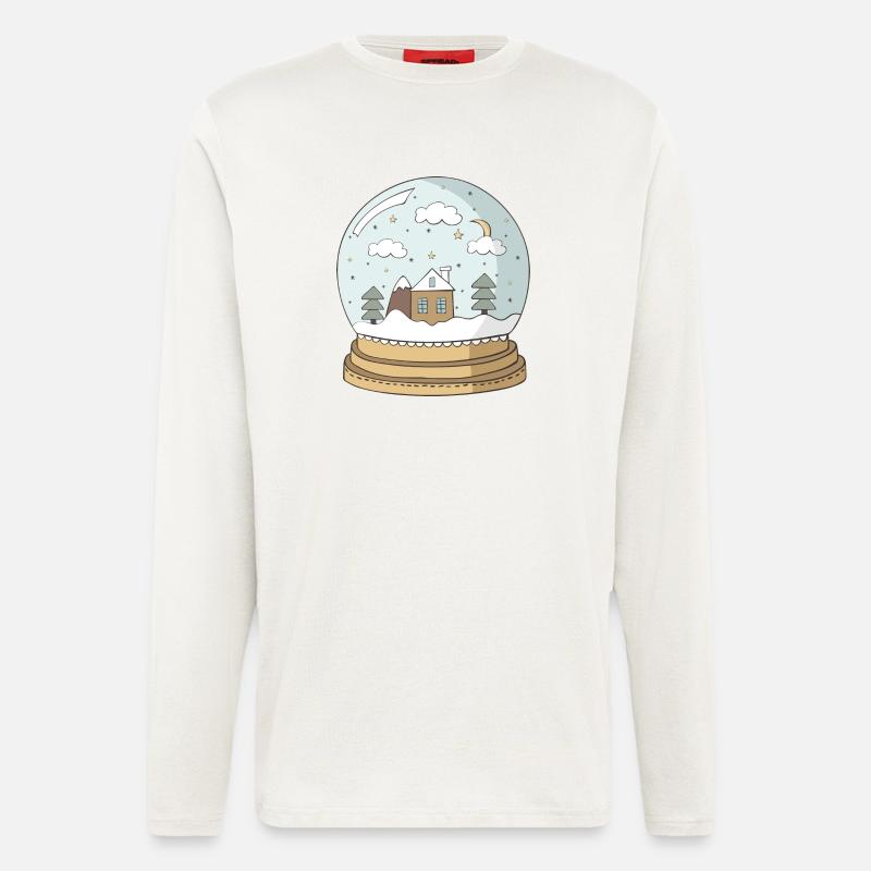 Schneekugel - Langarmshirt - made by SPREAD  - OFF WHITE