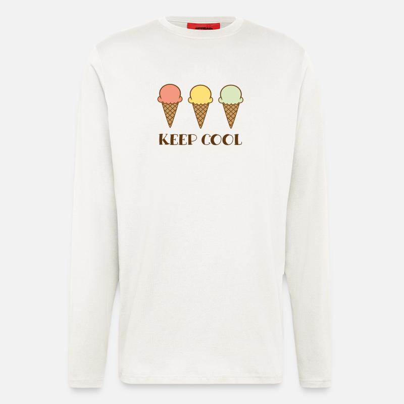 Keep cool - Manches longues bio décontracté fabriqué en UE - OFF WHITE