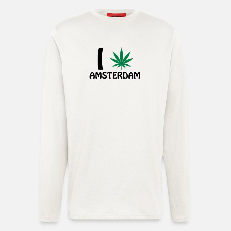I Love Amsterdam - Langarmshirt - made by SPREAD  - OFF WHITE