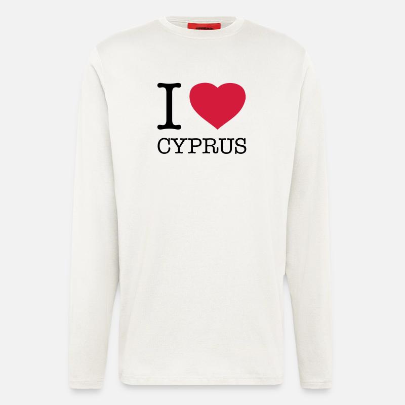I LOVE CYPRUS Zypern - Langarmshirt - made by SPREAD  - OFF WHITE