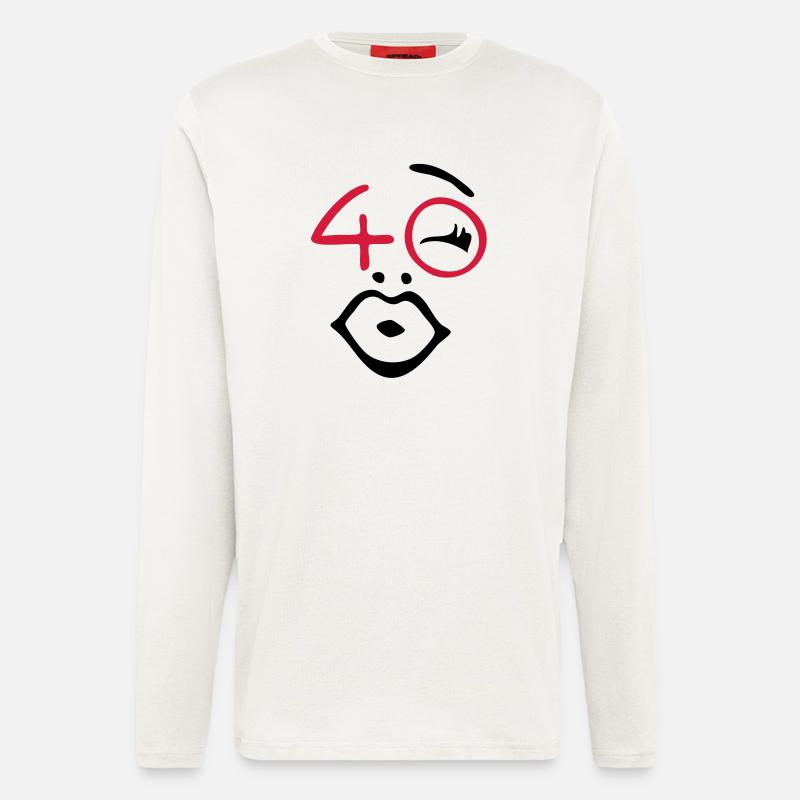 Wow, endlich 40 ! - Langarmshirt - made by SPREAD  - OFF WHITE