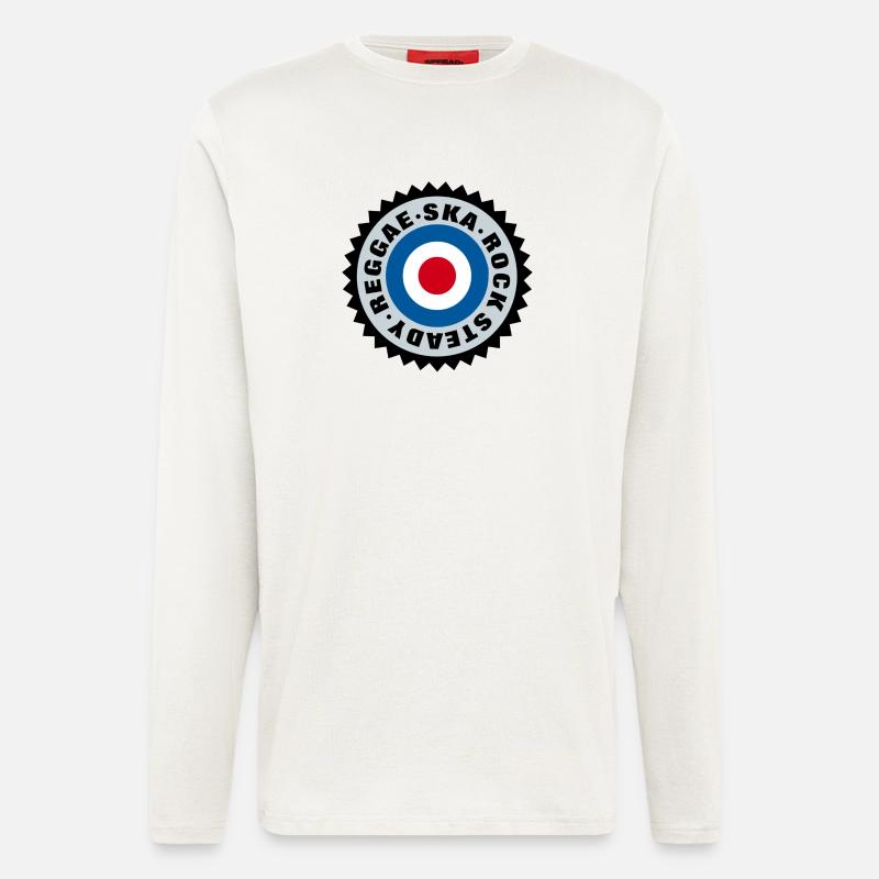 Ska, Rock Steady, Reggae Mod Target - Langarmshirt - made by SPREAD  - OFF WHITE