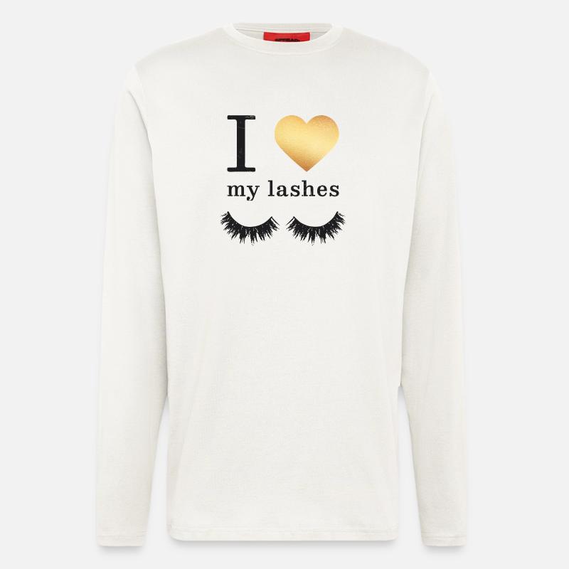 Lange Wimpern Mascara - Langarmshirt - made by SPREAD  - OFF WHITE