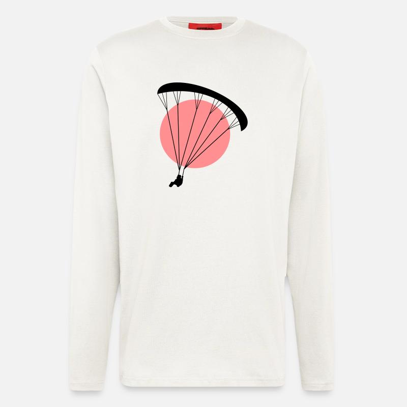 Paraglider Sunset Vector - Longsleeve - made by SPREAD  - OFF WHITE