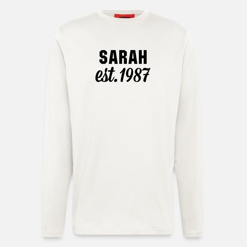 Sarah est 1987 - Langarmshirt - made by SPREAD  - OFF WHITE