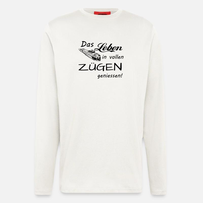 Das Leben geniessen - Langarmshirt - made by SPREAD  - OFF WHITE