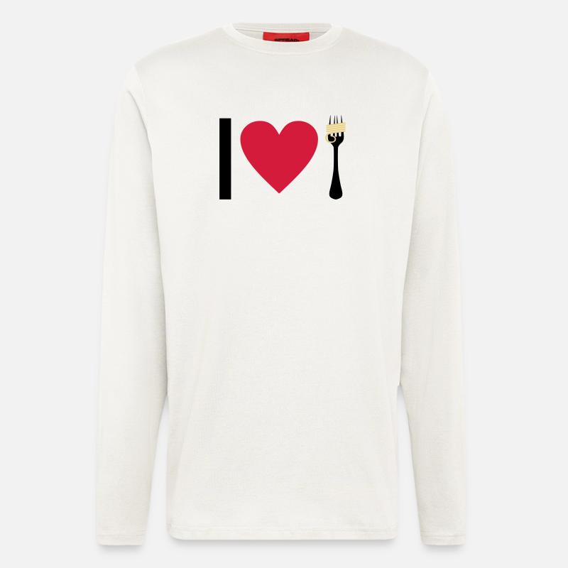 I love Pasta - Longsleeve - made by SPREAD  - OFF WHITE