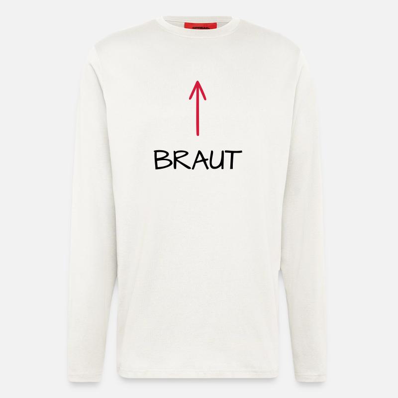 Braut Junggesellenabschied Junggesellin Pfeil - Langarmshirt - made by SPREAD  - OFF WHITE