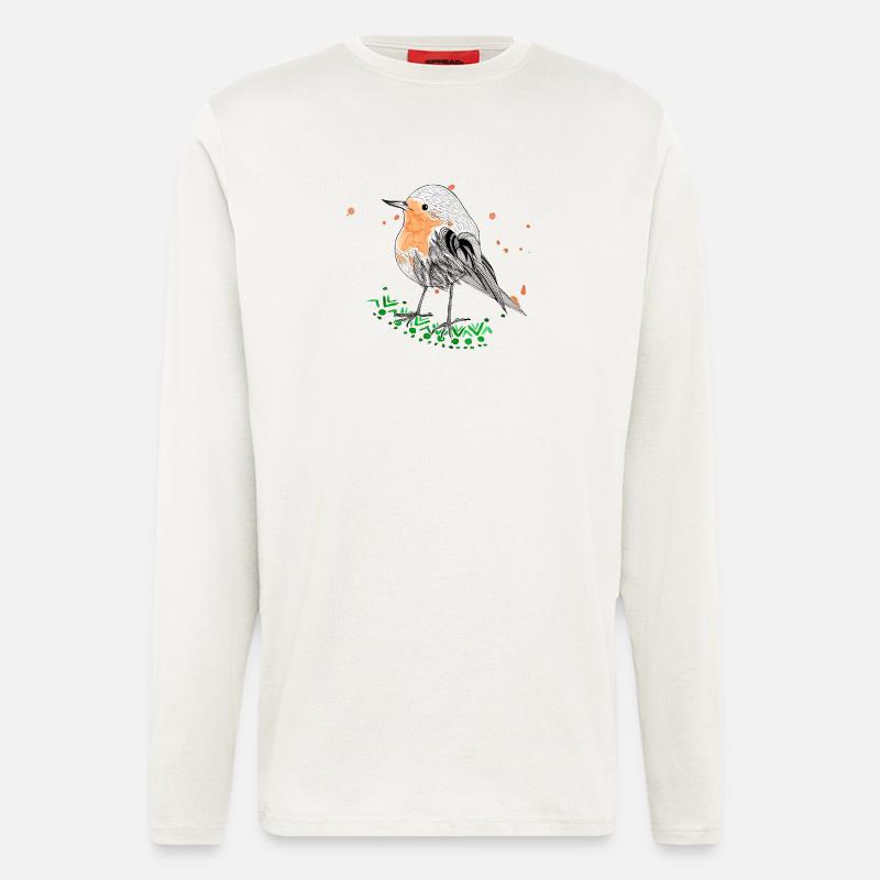 Rotkehlchen - Langarmshirt - made by SPREAD  - OFF WHITE