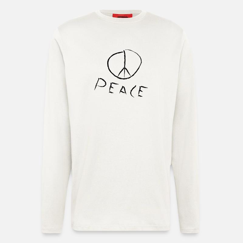 peace exit-shirt - Langarmshirt - made by SPREAD  - OFF WHITE