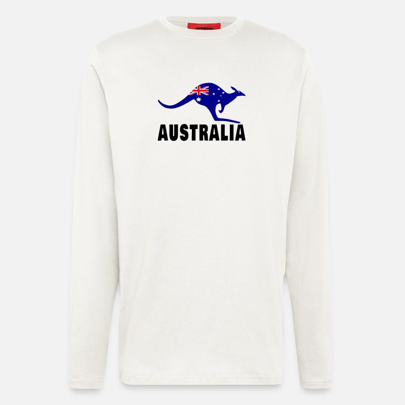 Australia Kangaroo / Gift / Gift Idea - Longsleeve - made by SPREAD  - OFF WHITE