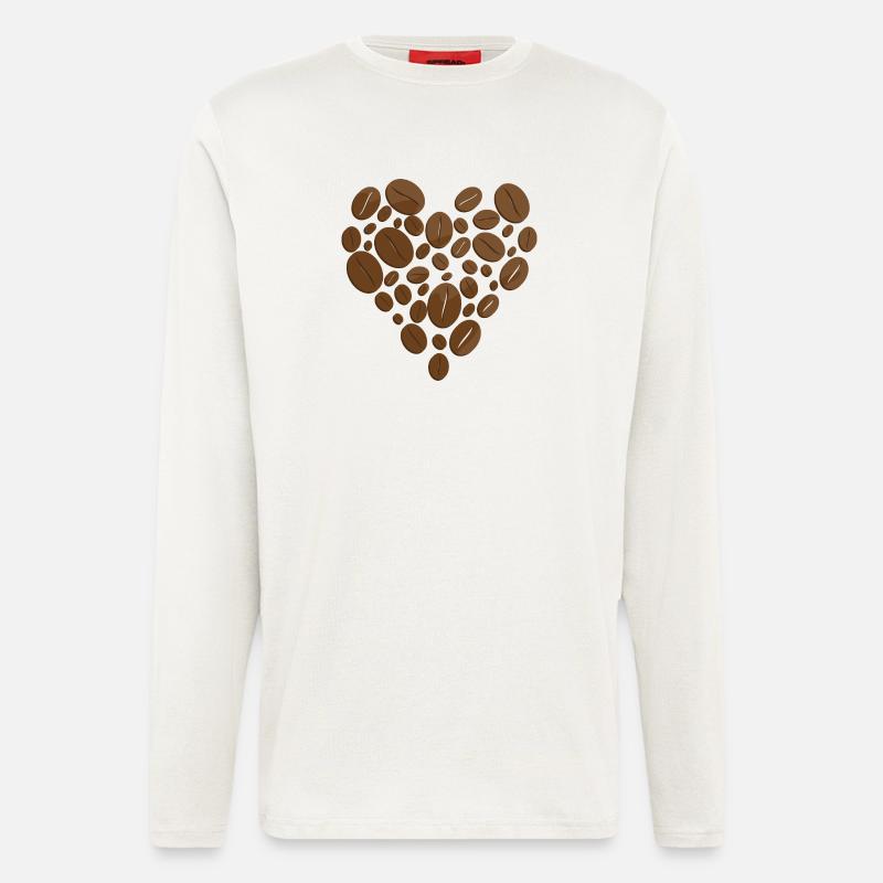 Kaffee - Langarmshirt - made by SPREAD  - OFF WHITE