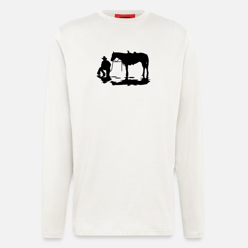 Cowboy  - Langarmshirt - made by SPREAD  - OFF WHITE
