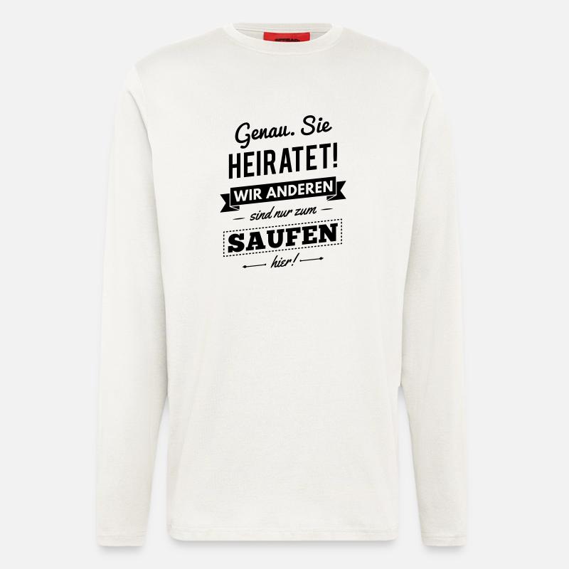 Ich heirate! Junggesellinnenabschied - Langarmshirt - made by SPREAD - OFF WHITE