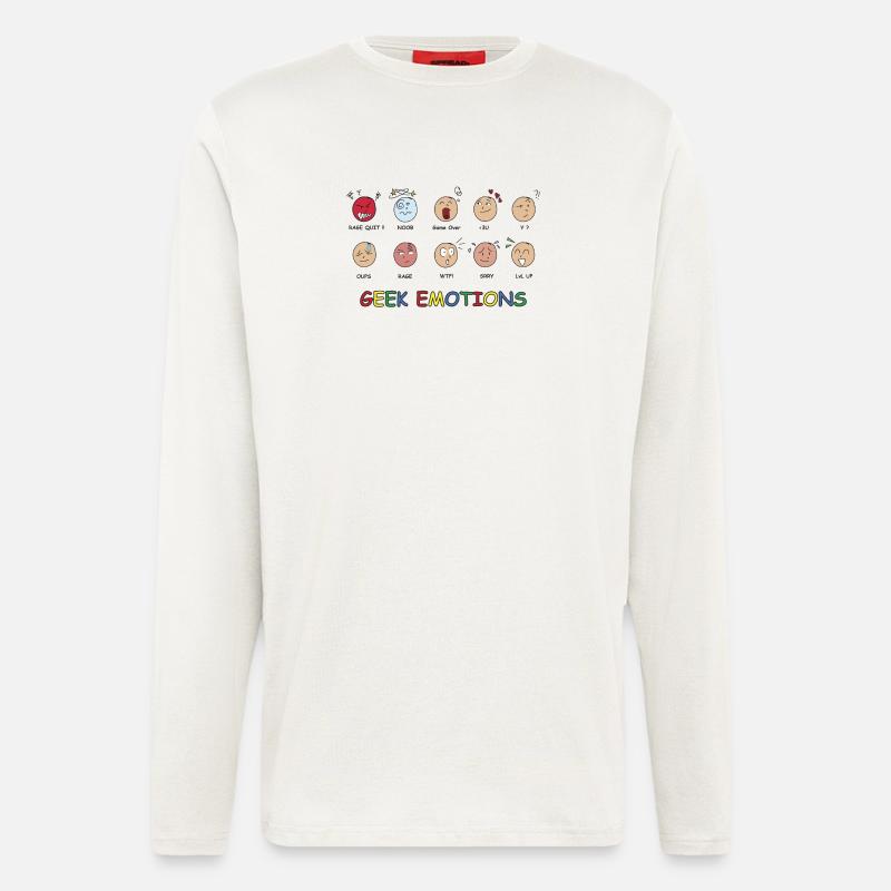 GEEK EMOTIONS - SCHWARZER TEXT - Langarmshirt - made by SPREAD  - OFF WHITE
