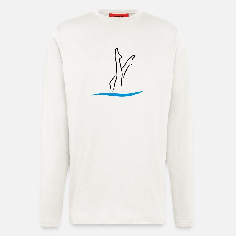Nage synchrone - Manches longues bio décontracté fabriqué en UE - OFF WHITE
