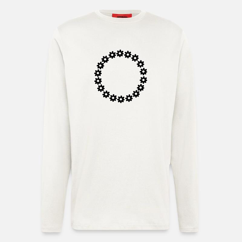 Blume Kreis - Langarmshirt - made by SPREAD  - OFF WHITE
