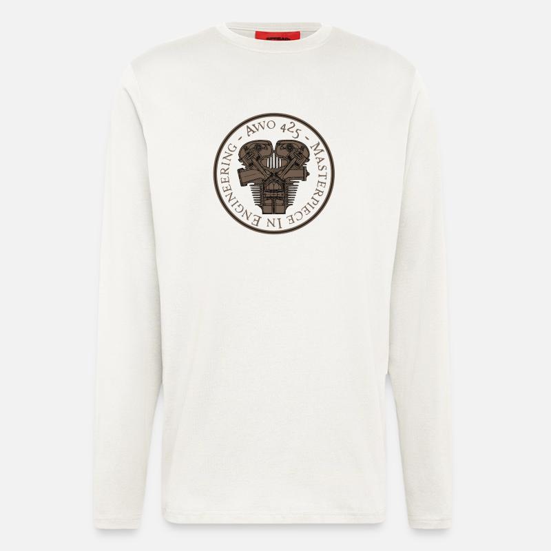 AWO 425 - masterpiece in engineering - brown - Langarmshirt - made by SPREAD - OFF WHITE