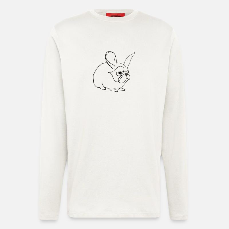 Hase oder Mops - Langarmshirt - made by SPREAD  - OFF WHITE