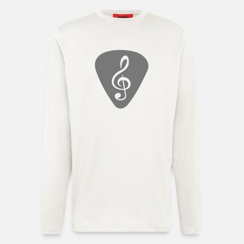 plektrum_notenschluessel - Langarmshirt - made by SPREAD  - OFF WHITE