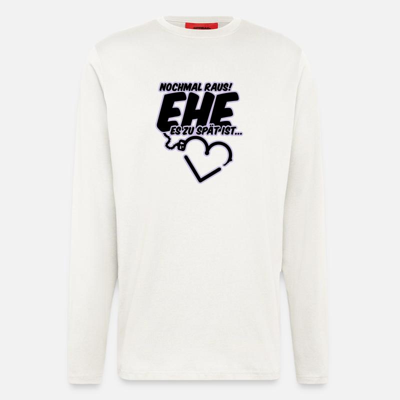polterabend hochzeit junggesellenabschied - Langarmshirt - made by SPREAD  - OFF WHITE