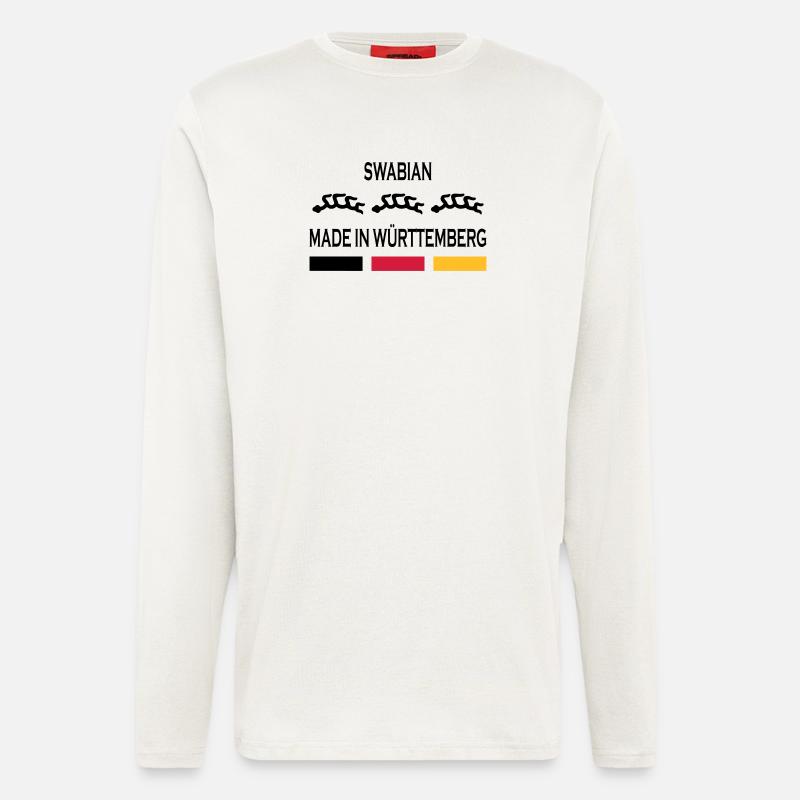Made in Württemberg - Manches longues bio décontracté fabriqué en UE - OFF WHITE