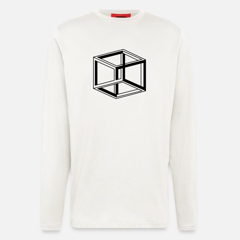 cube escher - Longsleeve - made by SPREAD  - OFF WHITE