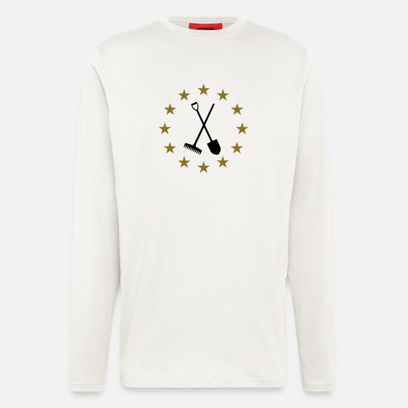 Harke, Schaufel & Sternen - Langarmshirt - made by SPREAD  - OFF WHITE