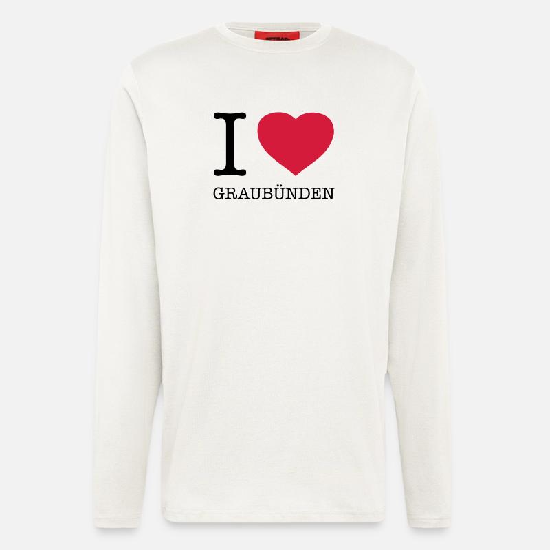 I LOVE GRAUBÜNDEN - Langarmshirt - made by SPREAD  - OFF WHITE