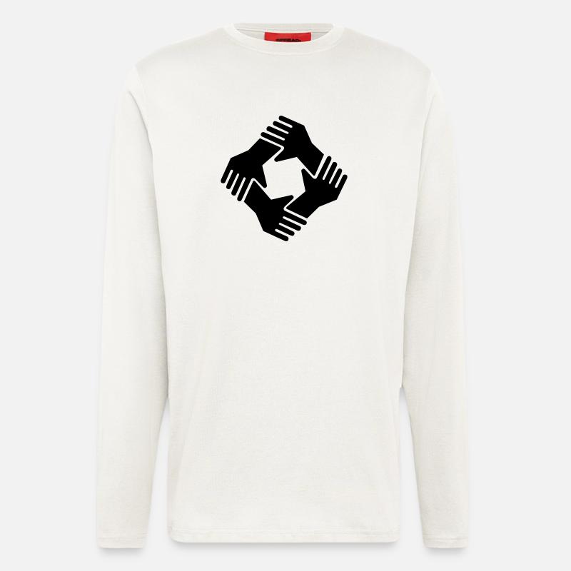 together gemeinsam Zusammenhalt - Langarmshirt - made by SPREAD  - OFF WHITE