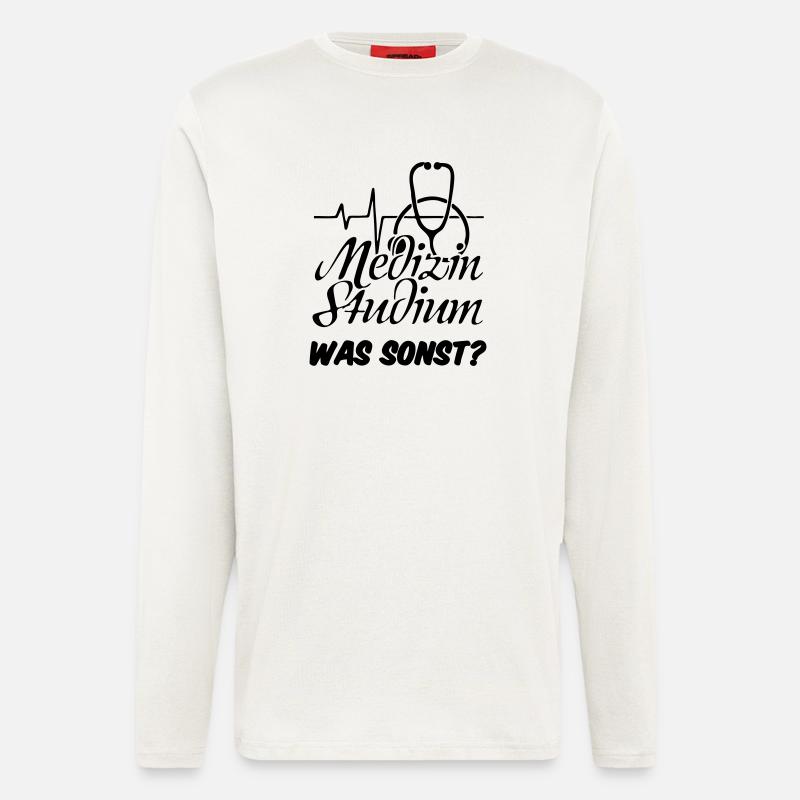 Medizinstudium Medizin Studium Geschenk - Langarmshirt - made by SPREAD  - OFF WHITE