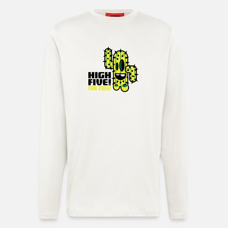 kaktus comic - Langarmshirt - made by SPREAD  - OFF WHITE