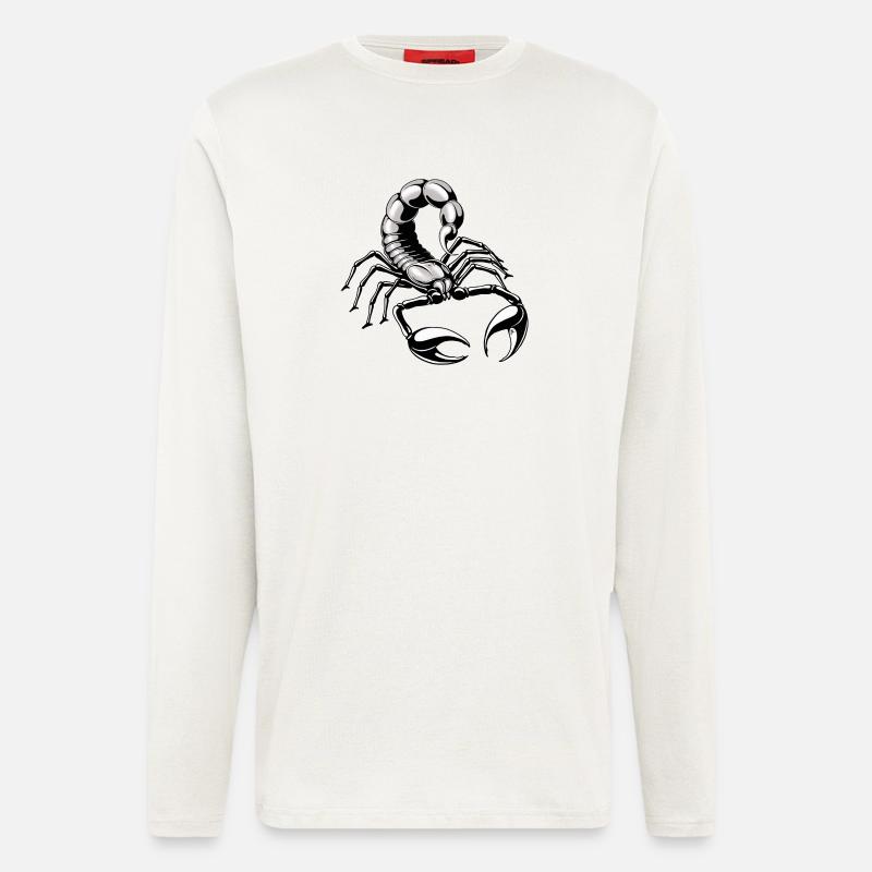 Skorpion - silber - grau - Langarmshirt - made by SPREAD  - OFF WHITE