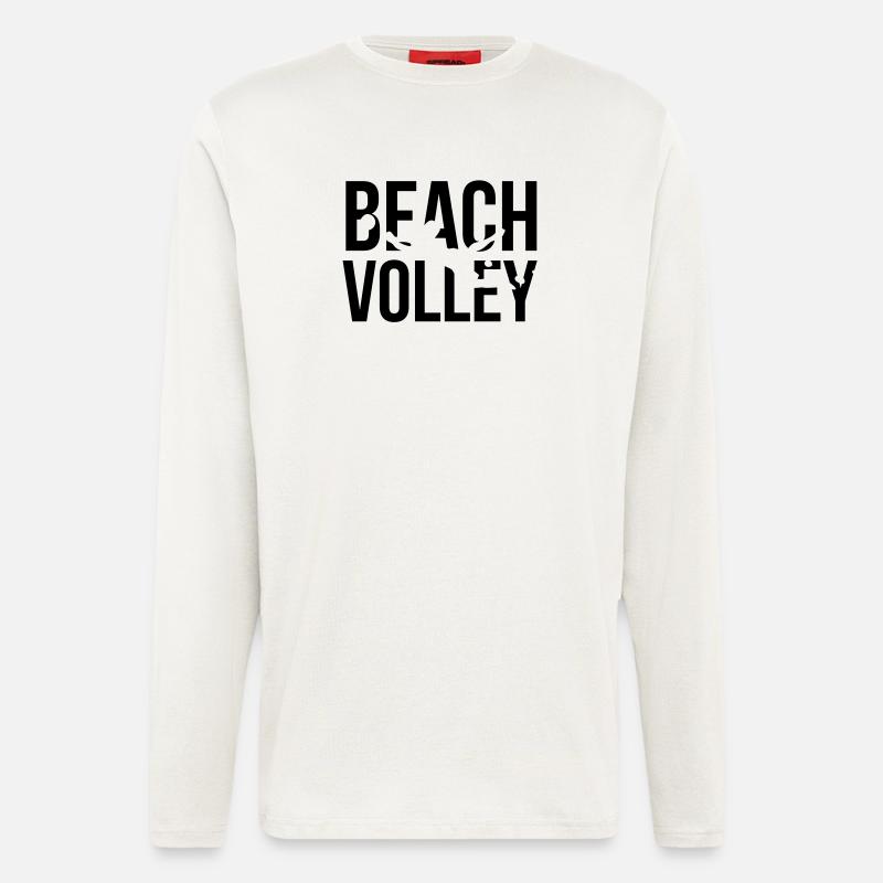 beach volleyball - Langarmshirt - made by SPREAD  - OFF WHITE