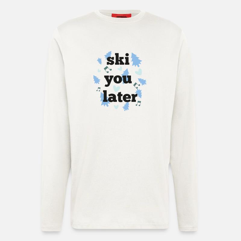 Ski dich später - Langarmshirt - made by SPREAD  - OFF WHITE