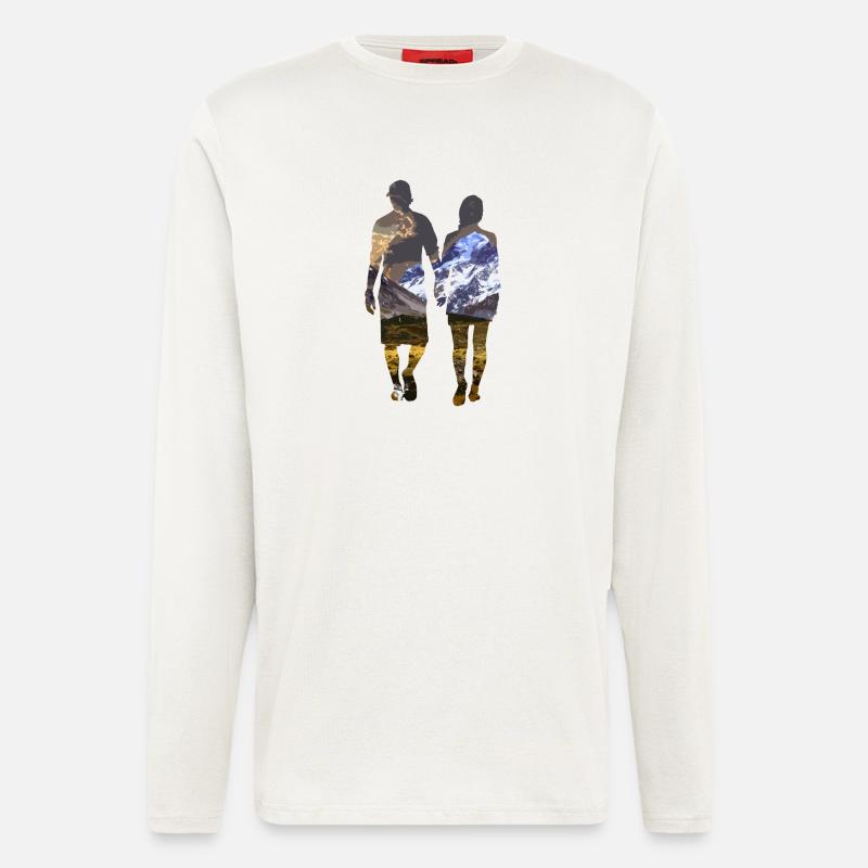 Die Berge - Langarmshirt - made by SPREAD  - OFF WHITE
