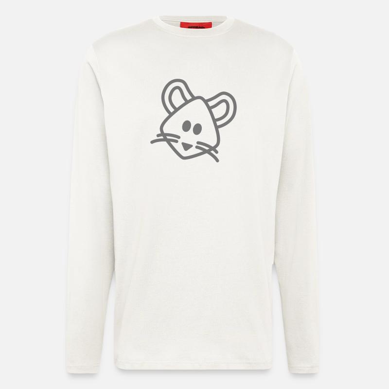 mouse Maus Mäuschen - Langarmshirt - made by SPREAD  - OFF WHITE