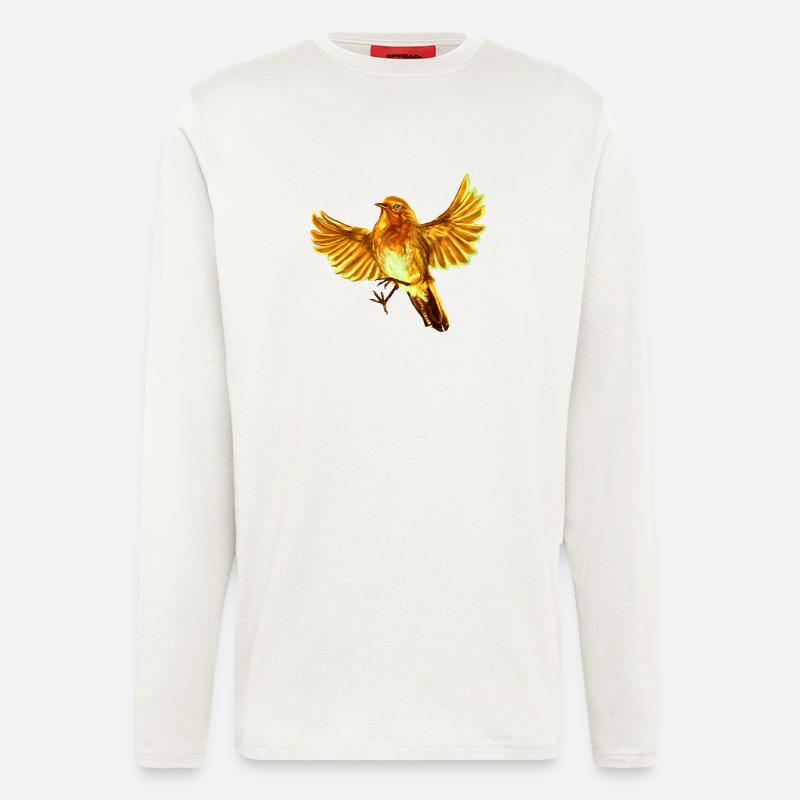 yellow bird - Longsleeve - made by SPREAD  - OFF WHITE